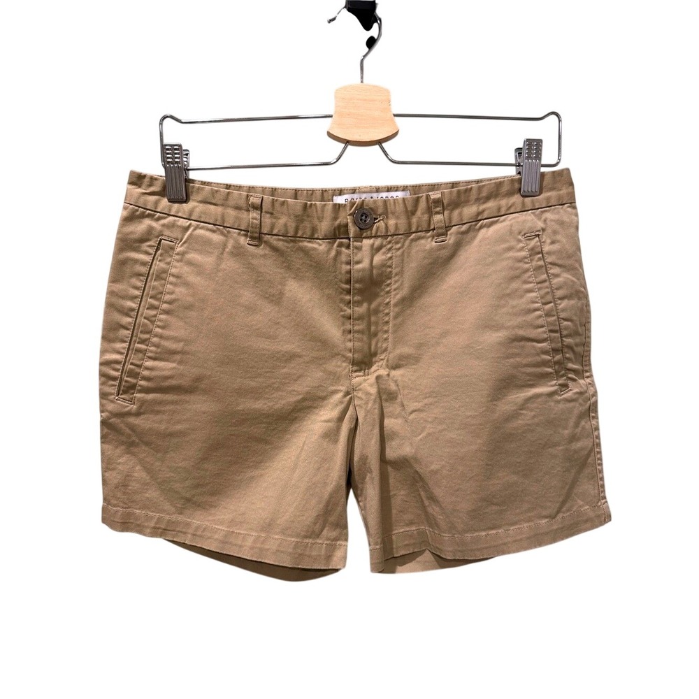 Parke & Ronen Tan Flat-Front Holler Shorts